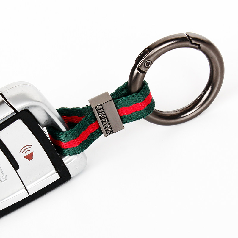 Net red keychain pendant metal matte webbing key chain spring ring key ring ring buckle creative personality