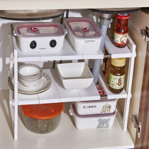 Kitchen storage rack storage rack storage rack pot rack cabinet telescopic floor multi-layer stainless steel plastic rack