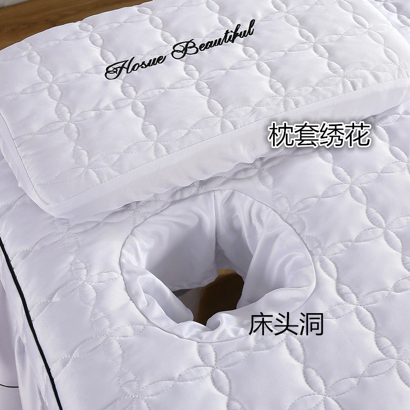 Beauty Tencel ấm bedspread bông denim massage bedspread vẻ đẹp tối giản salon dành riêng cao cấp bao cao su custom-made Hàn Quốc - Trang bị tấm ga chun bọc giường spa