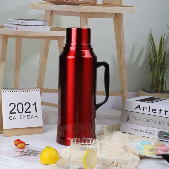 Vollem Stainless Steel Hot Water Bottle Student Dormitory Glass Liner Warm Bottle Open Water Bottle Large Capacity Vacuum Insulation Bottle