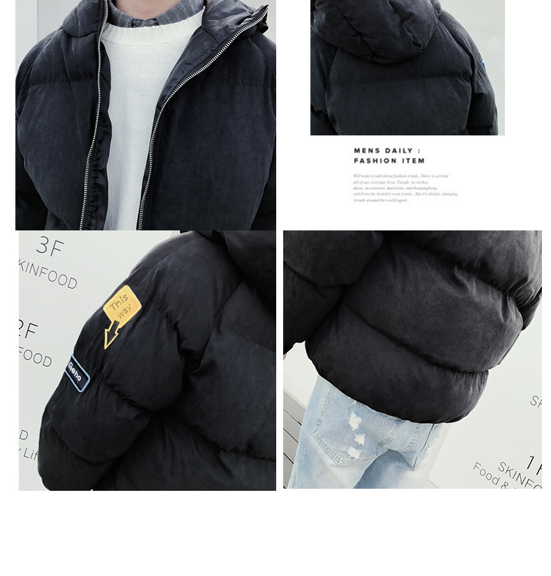 Cotton nam mùa đông Hàn Quốc phiên bản của áo khoác dày đoạn ngắn đẹp trai bánh mì quần áo sinh viên vài bông áo khoác Harajuku bf gió ấm