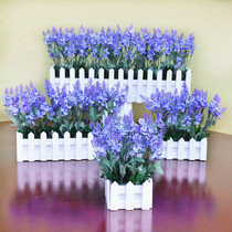 Simulation Flowers Lavender Grass Fake Flower Fence Flower Emulation Plant Suit Silk Bouquet House room Room Potted Plant