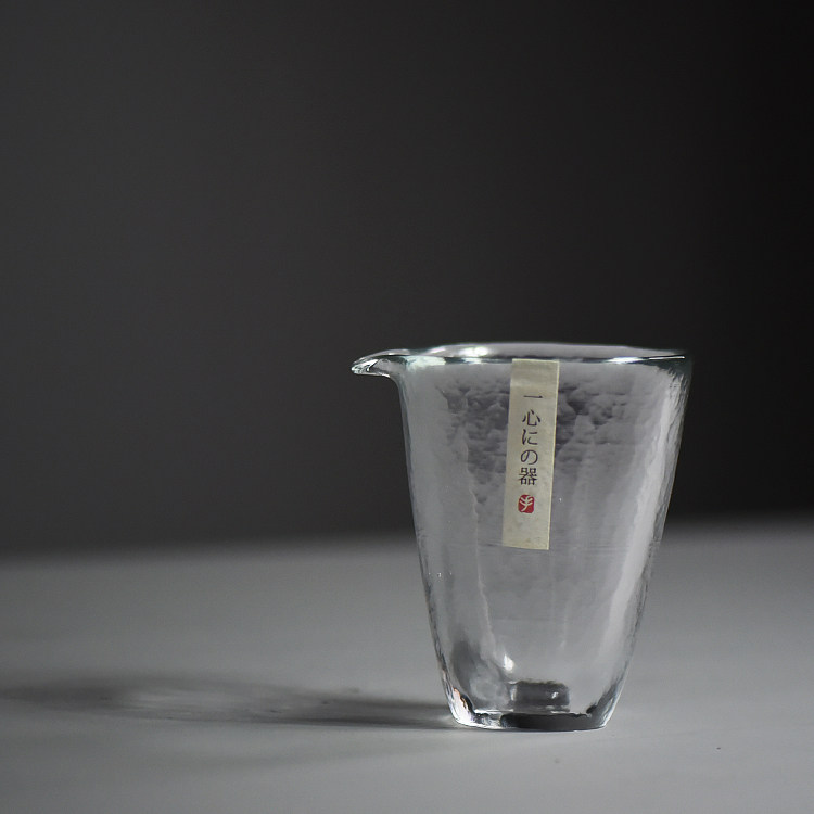 First Foam Pottery Social Day Style Thick Glass Hammer Grain Fair Cup Handmade Transparent Sub tea Tea Sea Heat Resistant