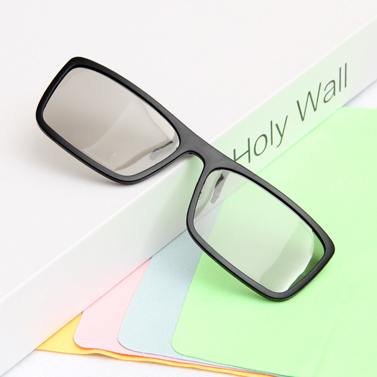 Polarized 3D glasses hanging lens cinema special Realm3D stereoscopic glasses clamp mirror myopia glasses universal clip