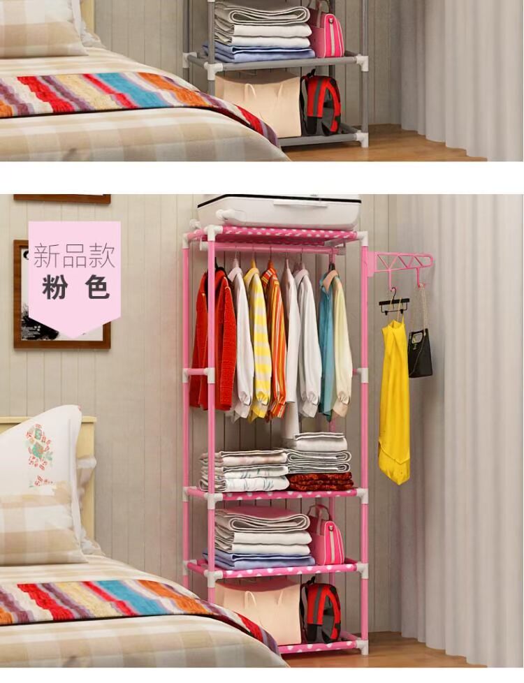[Lưu trữ phân loại nhiều lớp] giá treo áo sàn phòng ngủ phòng khách đơn giản giá quần áo sáng tạo giá kệ treo tường không cần khoan