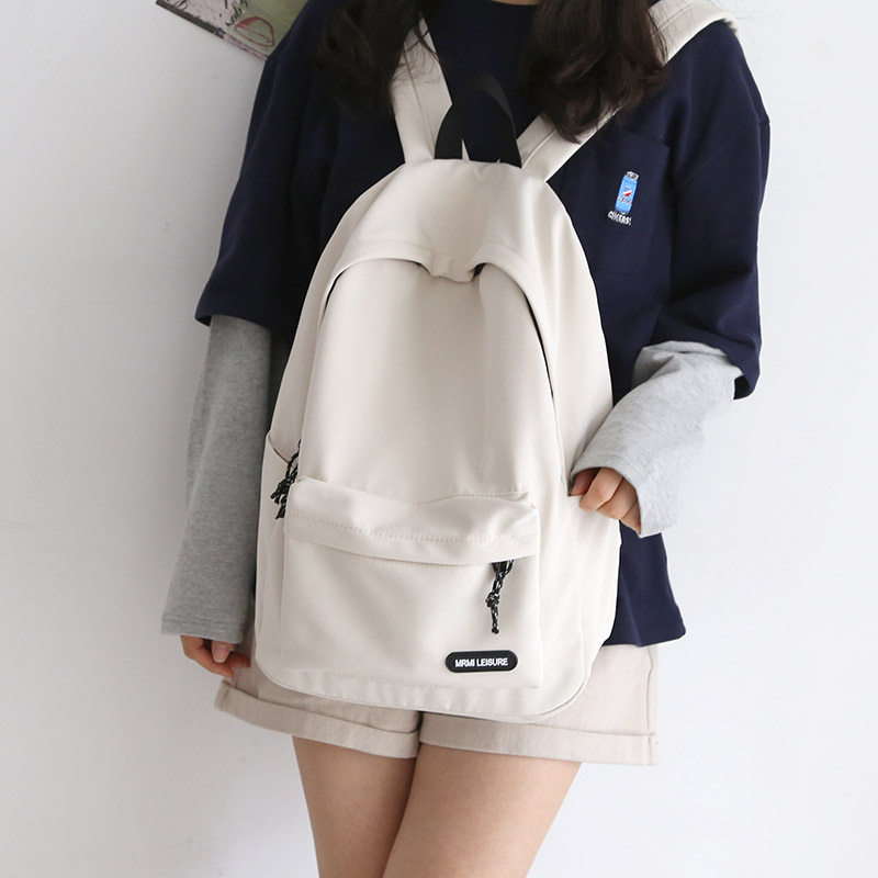 Day Faculty Light oxford Spun Pure color Schoolbag Men's double shoulder bag Female Korean version 100 hitch high school student shoulder bag woman double shoulder