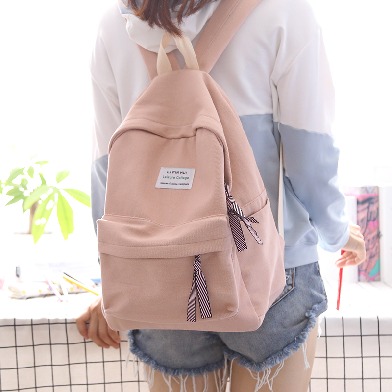 NR Nozhan Double Shoulder Bag Woman 2019 New Shoulder Bag Woman Double Shoulder Brief Korean version High School Student Canvas Bag