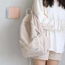 New product NR Japanese minimalist schoolbag Middle School junior high school student backpack female shoulder solid color backpack female Korean version Joker