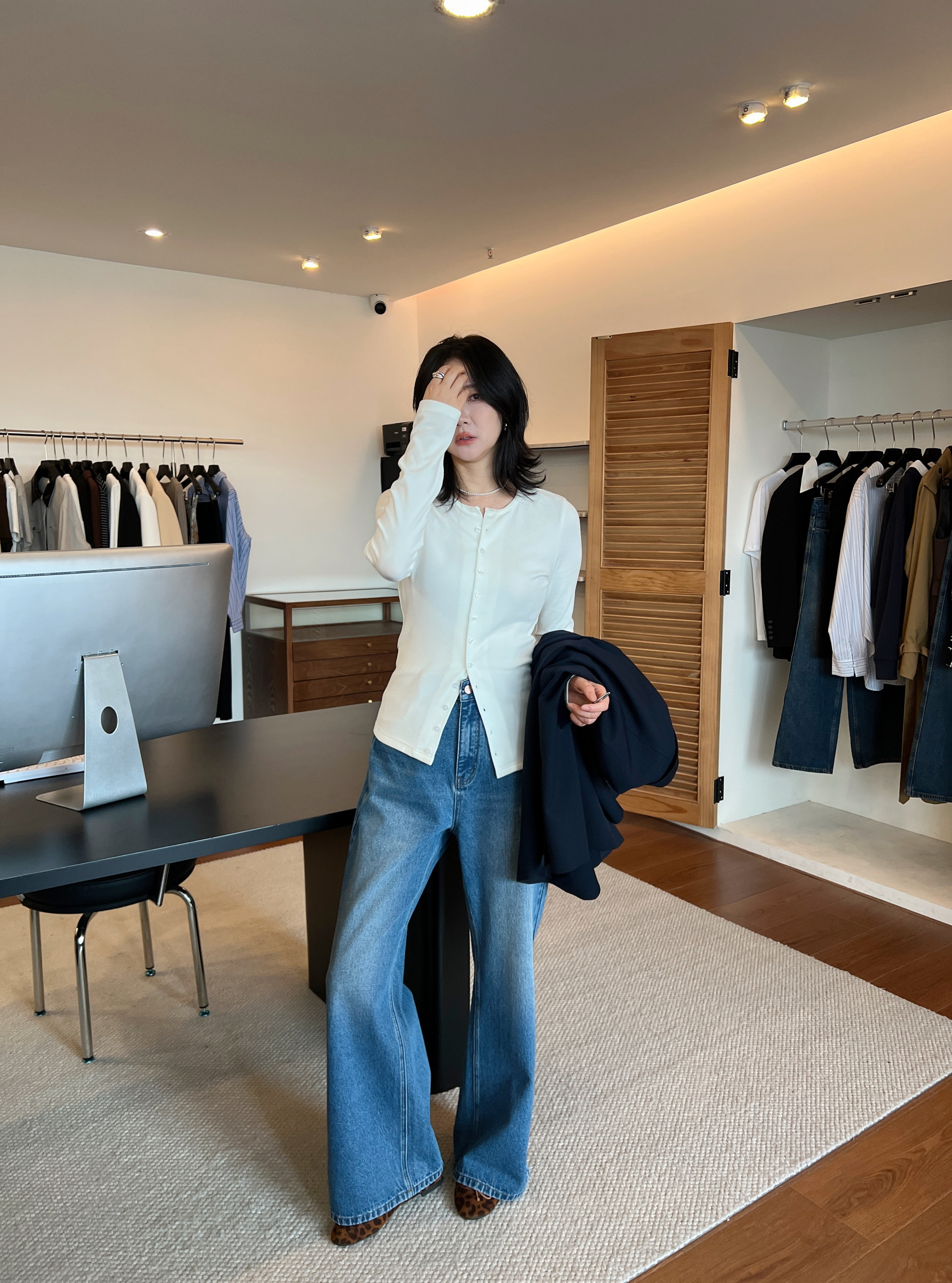 WIDELIA2025 стройнящие джинсы с завышенной талией женские летние свободные широкие брюки