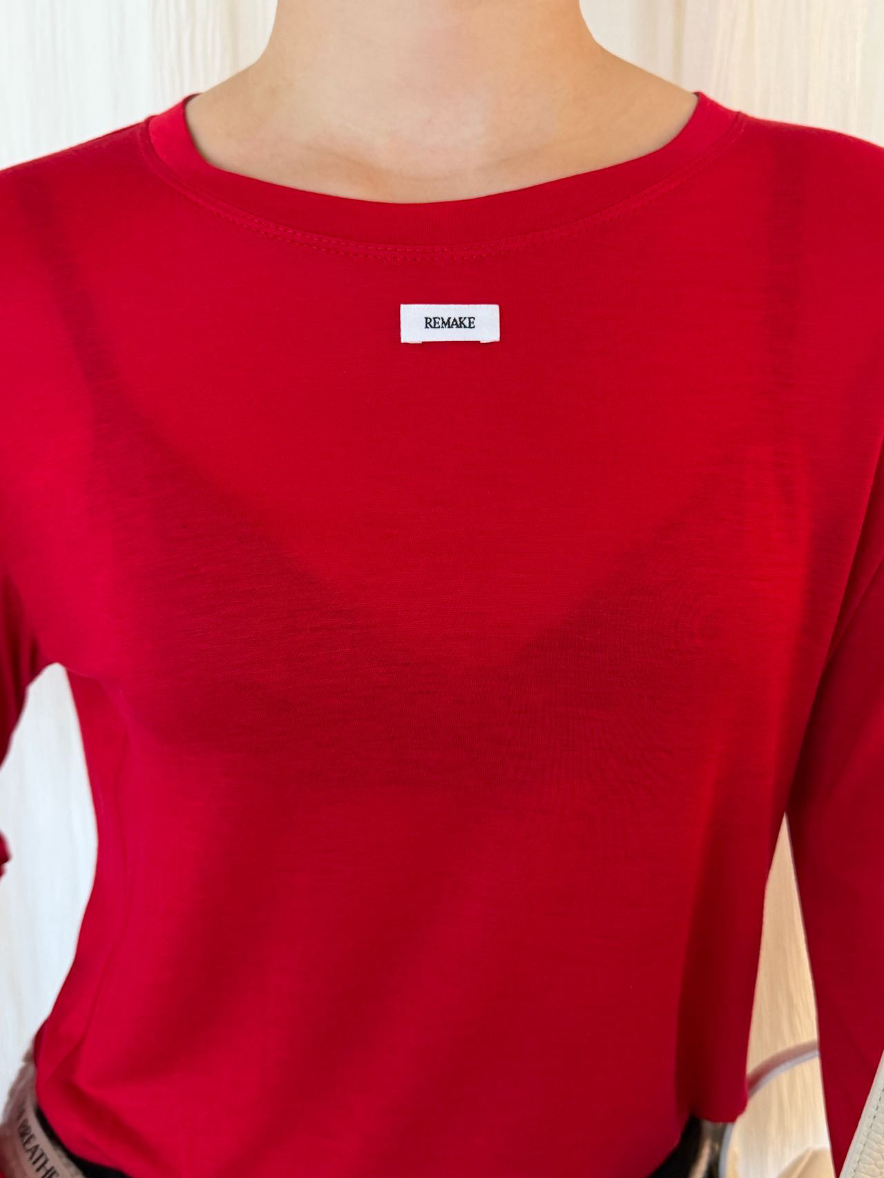 waitmore Весенняя новинка базовая футболка из тенселя и шерсти женская приталенная с круглым вырезом и длинными рукавами