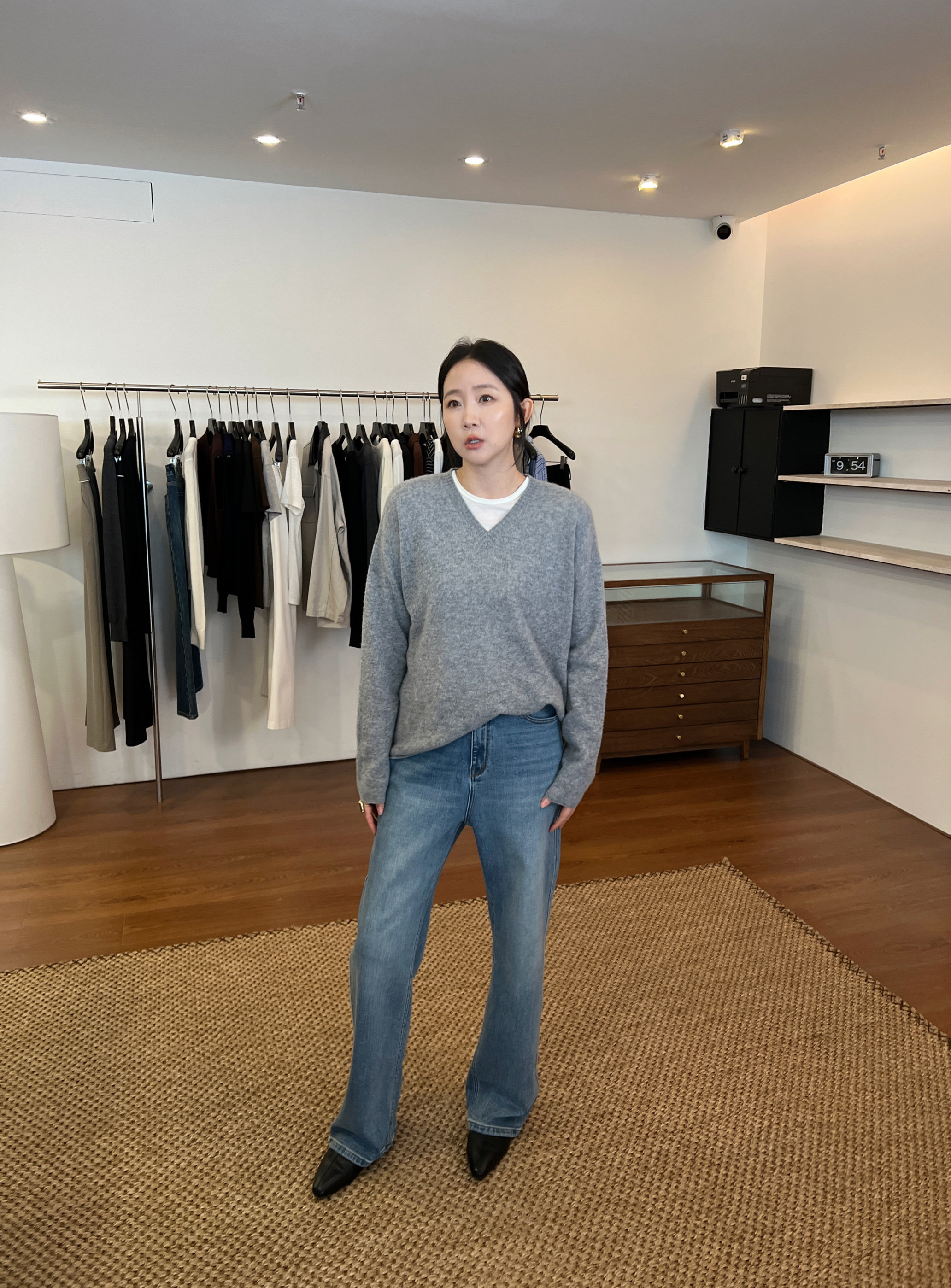 widelia узкие прямые универсальные стройнящие джинсы женские осень 2024 новинка стирка свободные повседневные длинные брюки