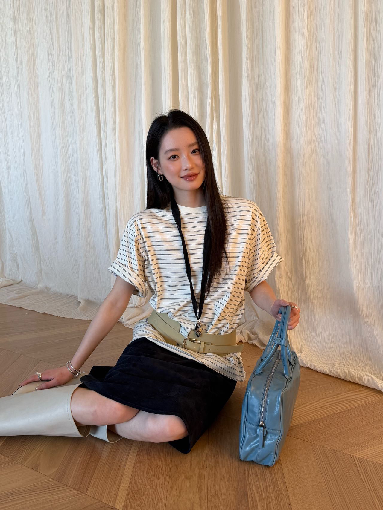 waitmore футболка женская с короткими рукавами в полоску контрастных цветов корейский стиль весна 2026