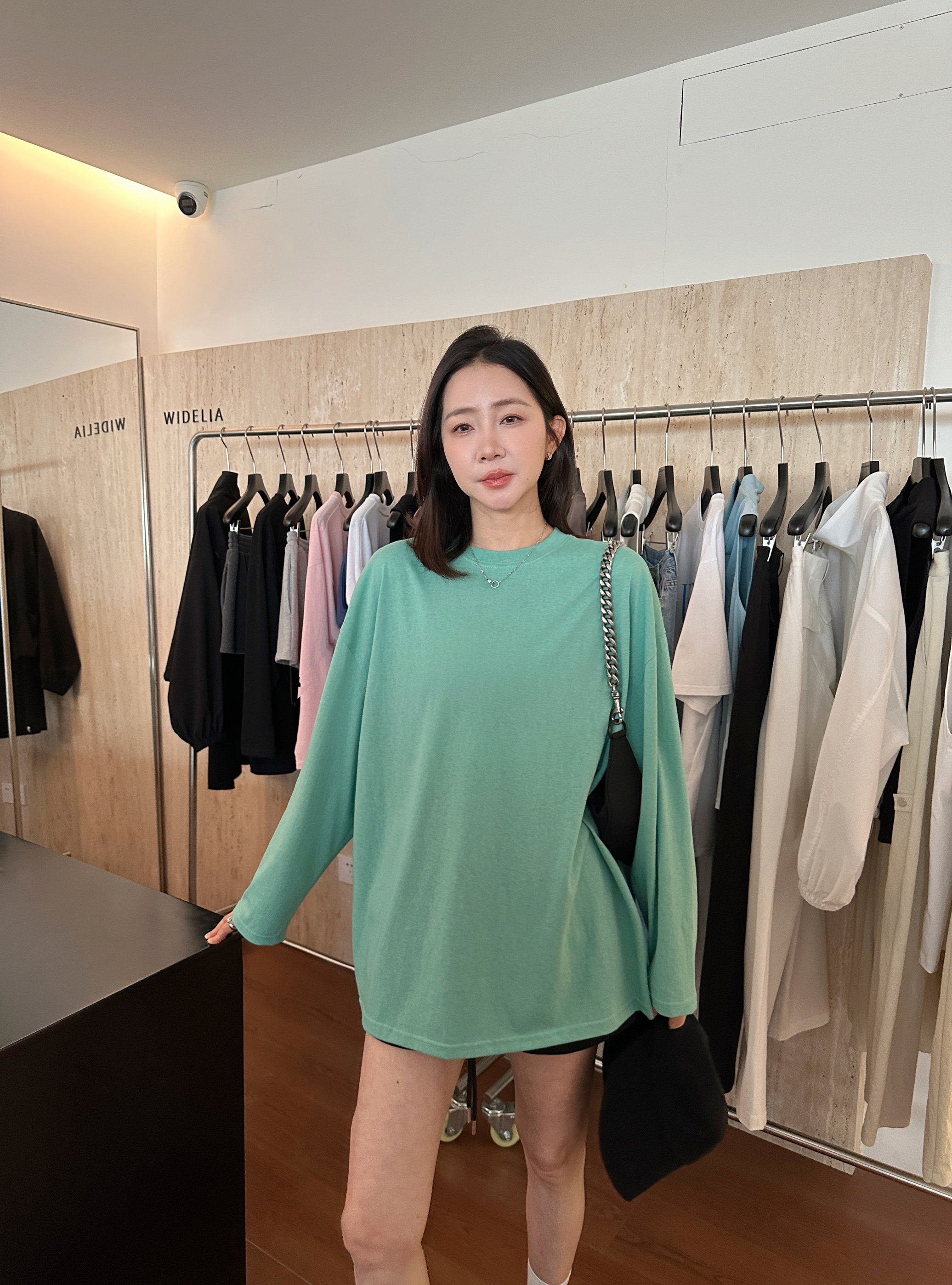 widelia свободная простая солнцезащитная футболка с круглым воротом 2026 летняя свободная мягкая дышащая универсальная повседневная женская блузка