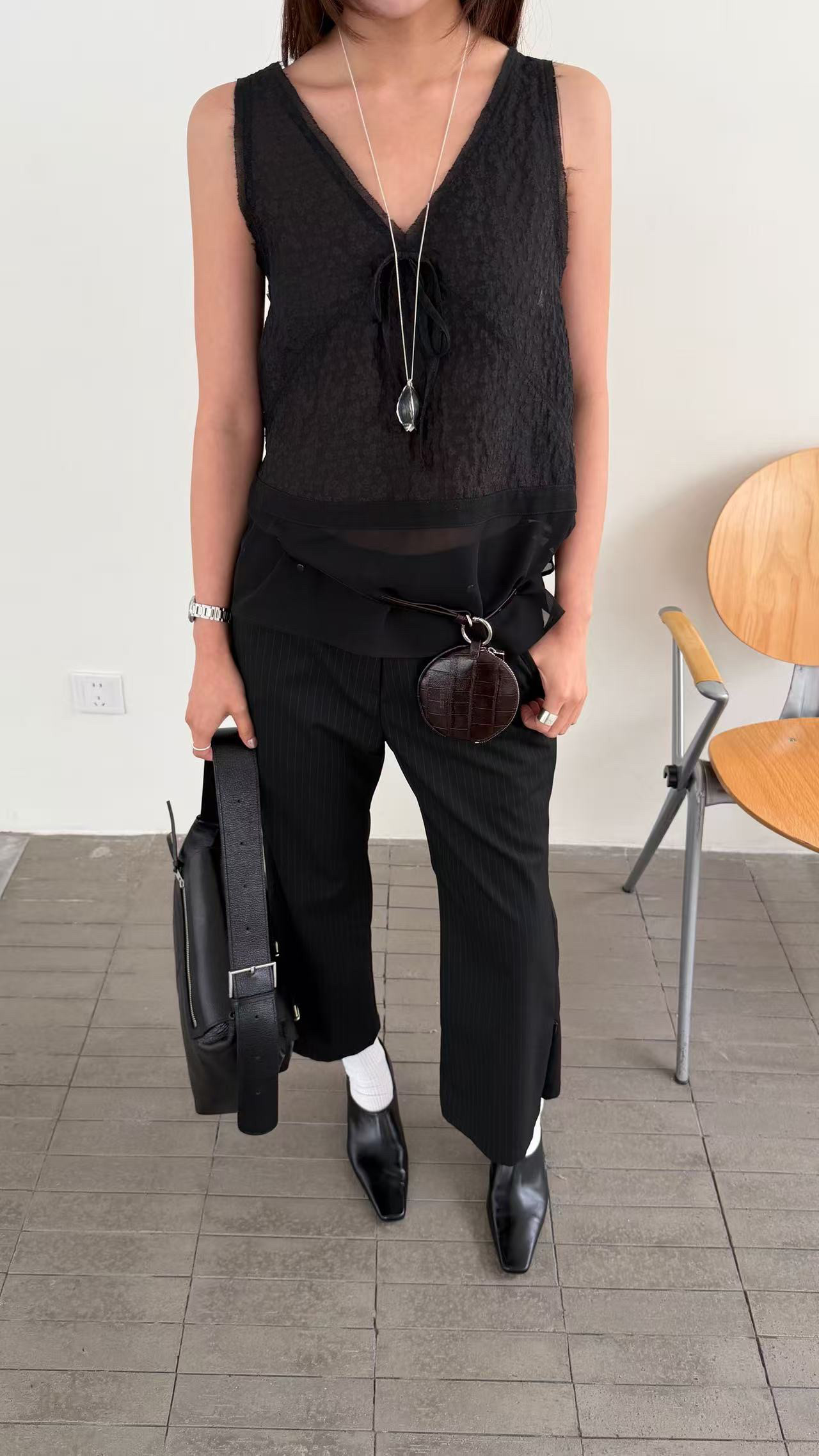 waitmore весенне-летний корейский повседневный топ на бретельках с V-образным вырезом и завязками-бантиками для женщин