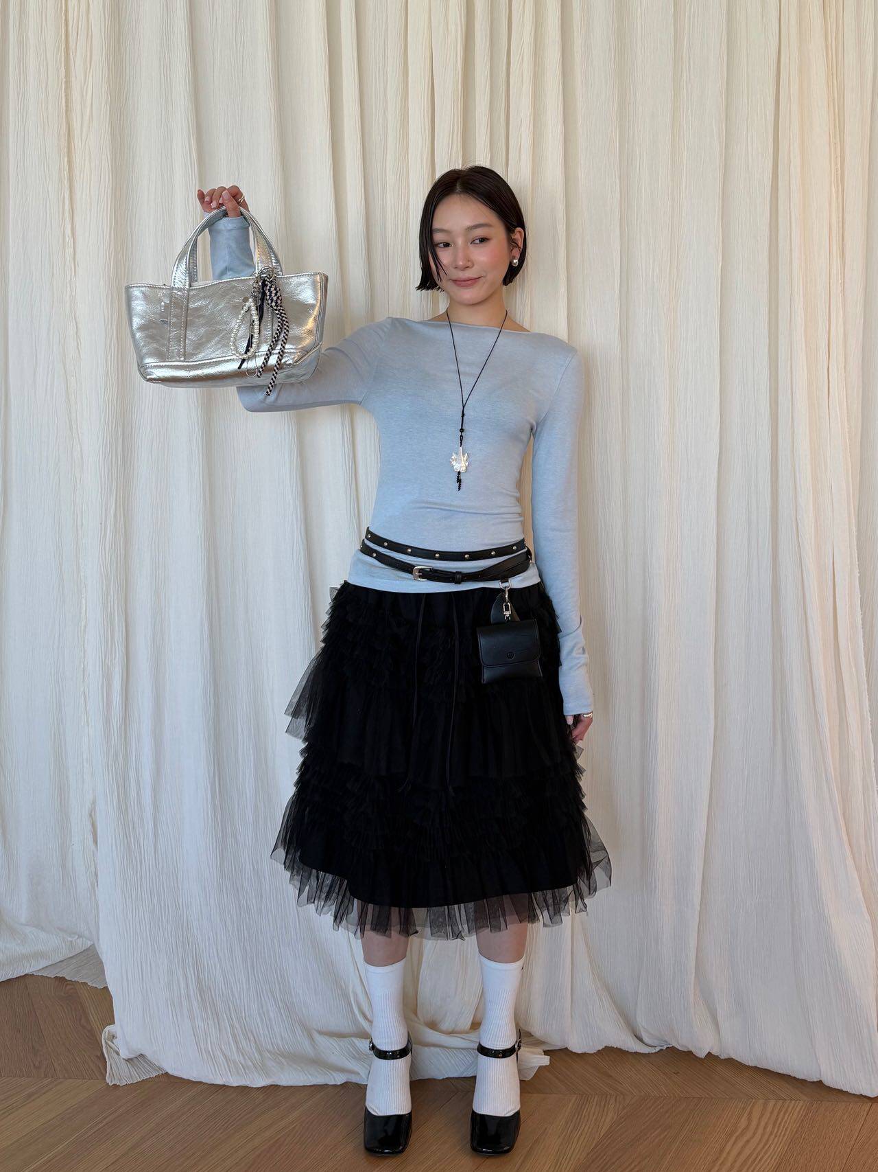 WAITMORE футболка женская с длинным рукавом из смеси тенсела и шерсти с U-образным вырезом приталенная базовая