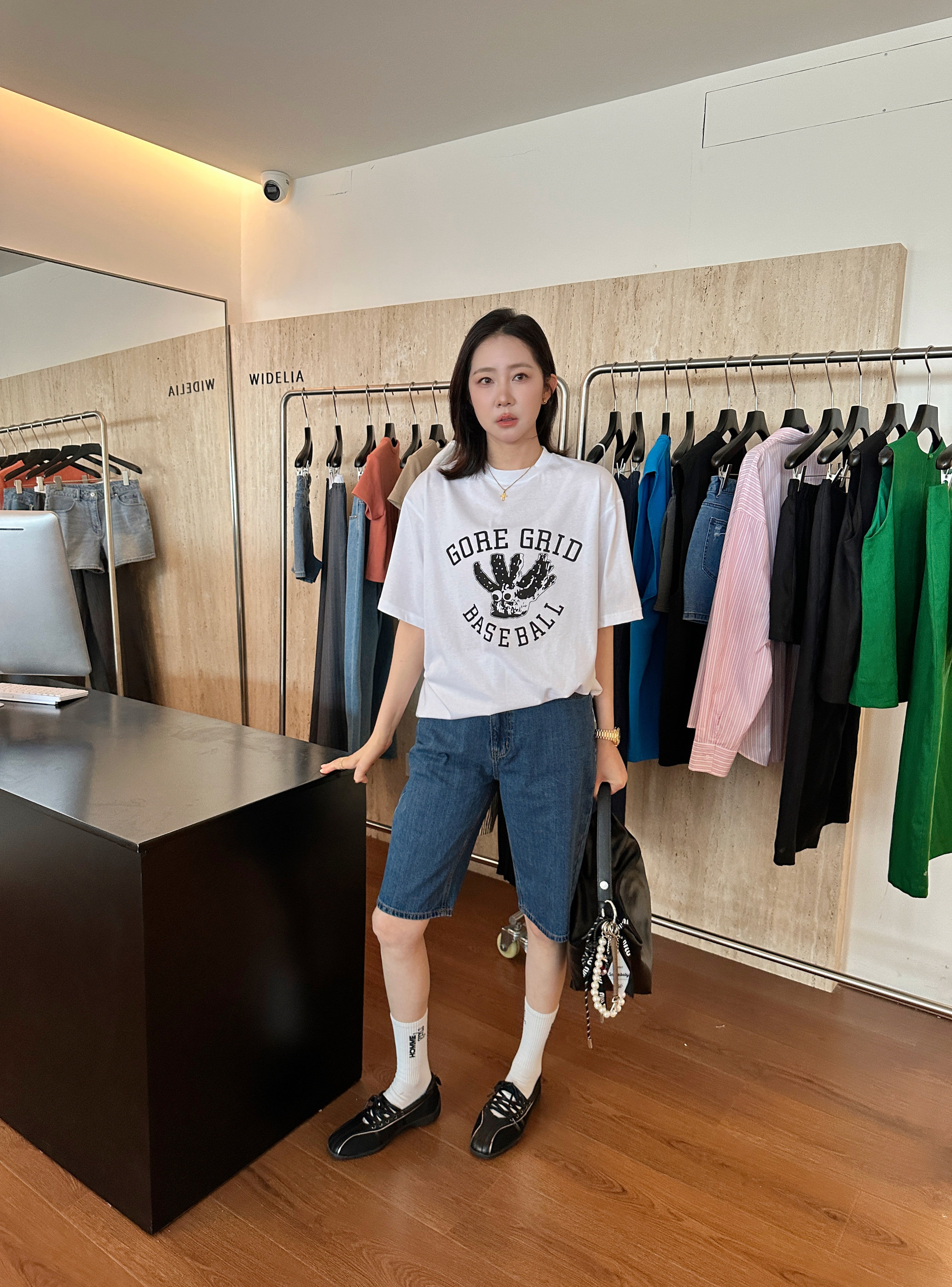 widelia2025 летняя новинка винтажная футболка с принтом круглый вырез свободная повседневная с коротким рукавом женская