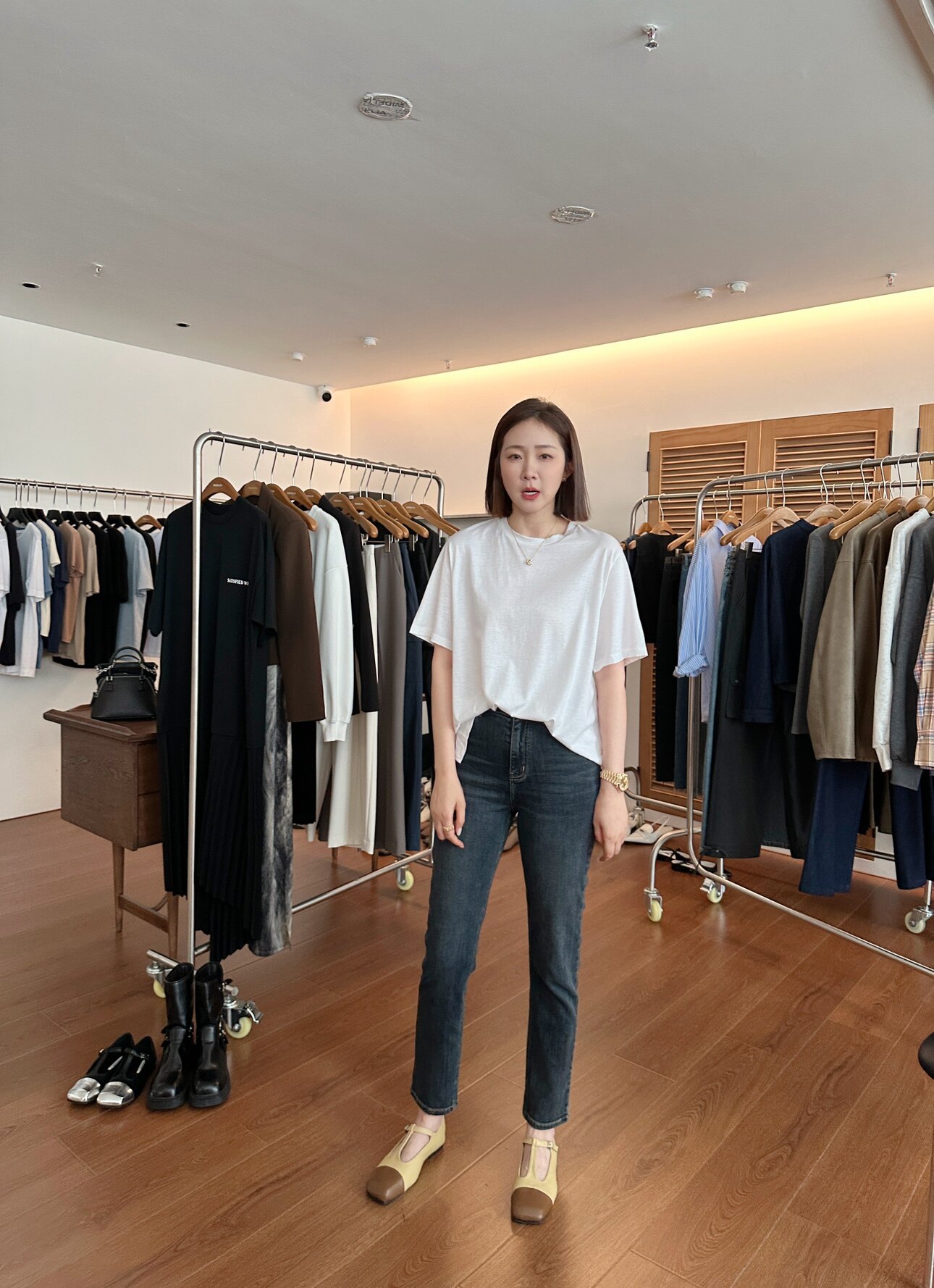 widelia женские укороченные стройнящие универсальные прямые брюки осень-зима 2026 высокая талия эластичные джинсы дудочки W05