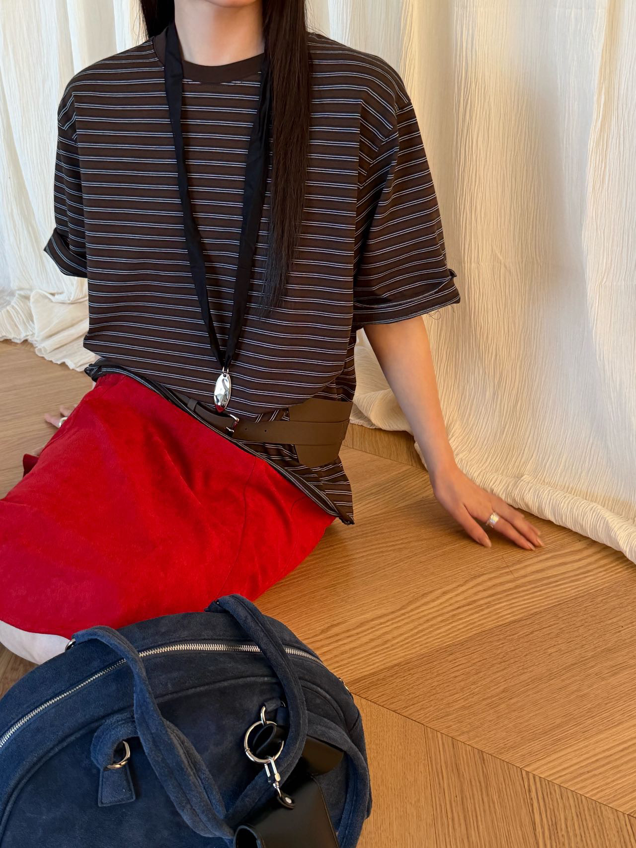 waitmore футболка женская с короткими рукавами в полоску контрастных цветов корейский стиль весна 2026