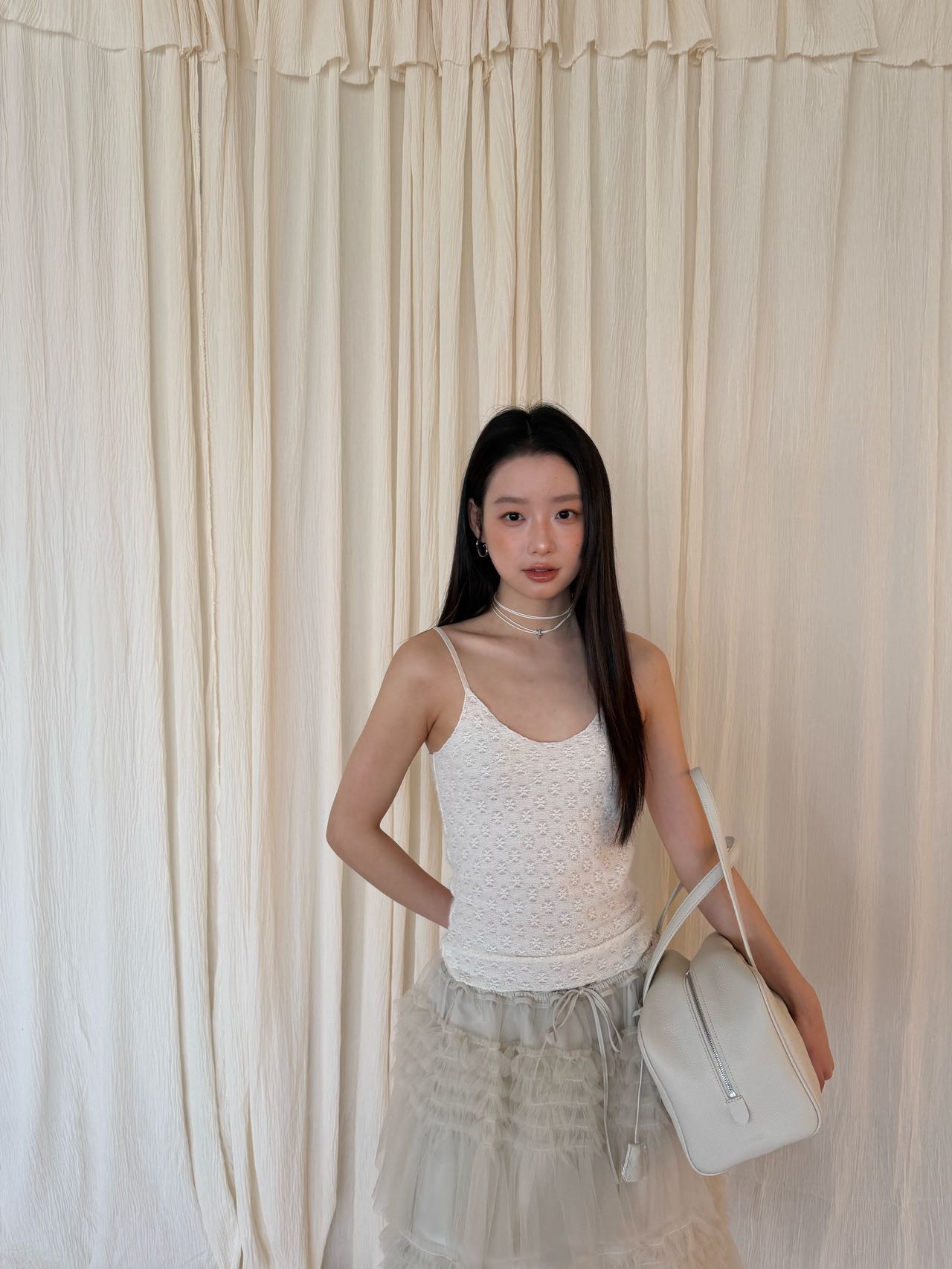 waitmore Многослойная фатиновая юбка-миди с высокой талией, весна-лето 2026