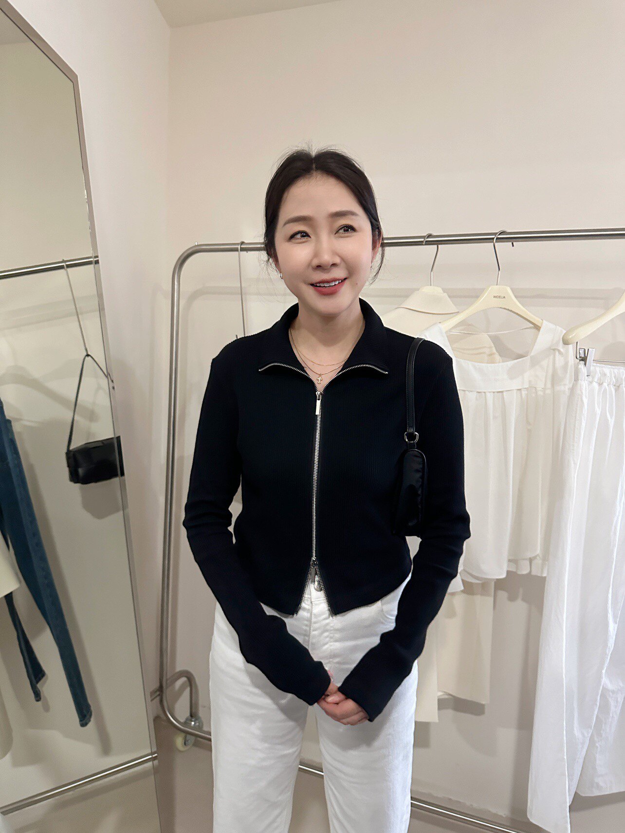 widelia куртка женская с двойной молнией повседневная приталенная короткая весна 2025