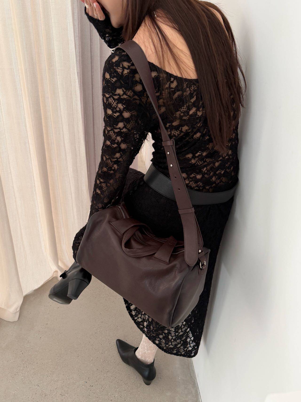 waitmore 2026 весенняя новинка корейский стиль универсальная блузка с длинным рукавом двусторонняя кружевная приталенная