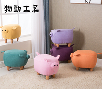 Material Le Work Name Pig Swap Shoes Bench Art Solid Wood Feet Multicolor STAY CUTE DESIGNER SPECIAL PRICE IDEA SOFA SHORT STOOL