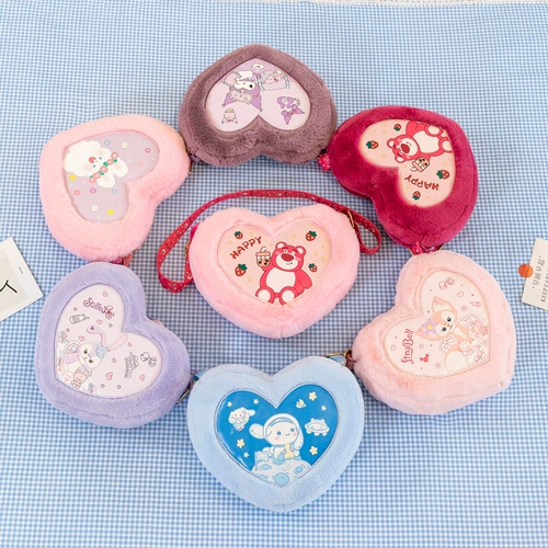 Детская милая небольшая сумка, кошелек, плюшевая кукла, игрушка, ремешок для сумки, с медвежатами, подарок на день рождения