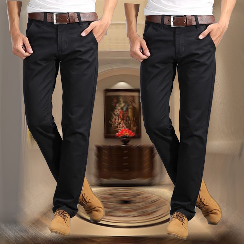 Quần nam Quần âu Quần dài cho nam Quần dài đi làm Slim Trung niên giá rẻ Quần áo bảo hộ lao động mùa hè Giá thấp Bố mặc quần đùi nam