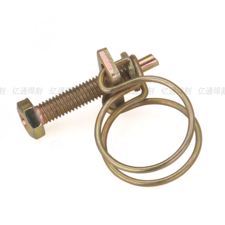 ốc vít nhựa ô tô Oxy / Acetylene / Argon ống thép không gỉ Kẹp đôi dây vòi hoop clip clip Fastener thép hoop ốc vít dài 15cm