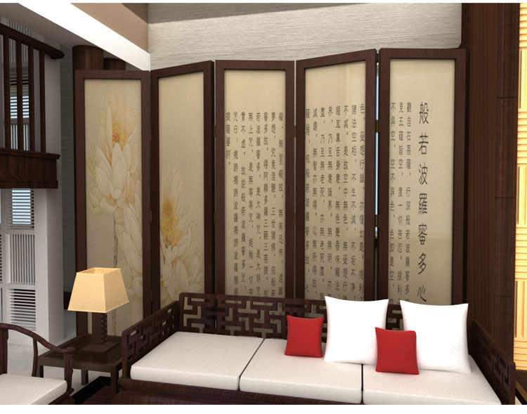 Màn hình vách ngăn phòng khách gỗ trang trí gấp hiện đại tối giản di chuyển phòng ngủ hai mặt vải Trung Quốc màn hình gấp màn hình - Màn hình / Cửa sổ khung cửa sổ đẹp
