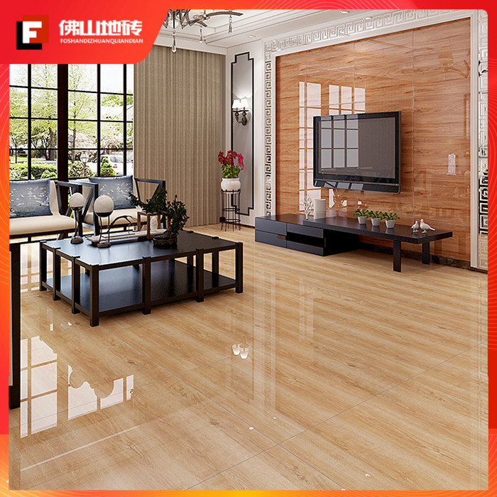 Foshan tile bedroom living room 800x800 floor tiles Imitation wood grain soft light ultra-flat cast glaze tiles Non-slip floor tiles