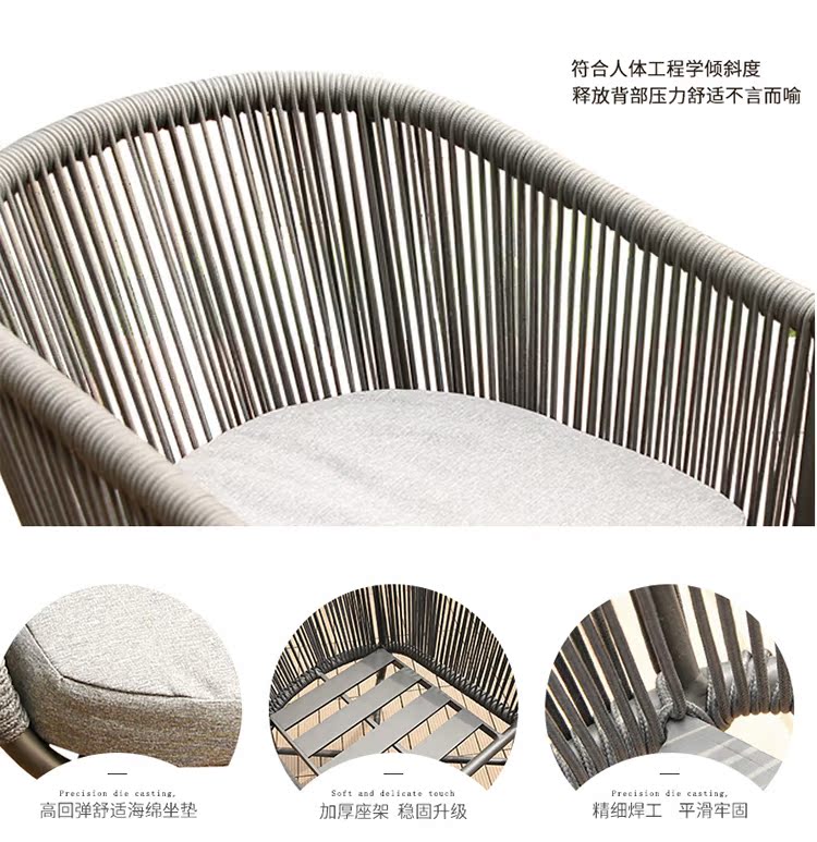 Jingou ngoài trời bàn ghế sân vườn giải trí kết hợp đồ nội thất ngoài trời ban công ngoài trời Bàn Bắc Âu đặt ngoài - Bàn ghế ngoài trời / sân ghế ban công ngoài trời