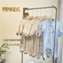 MMKIDS magic small meow pure cotton cloth baby boy baby boy anti-kick sleeping bag can be removed with sleeves split leg climbing and sleeping bag