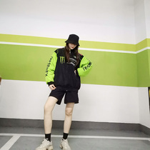 F1 racing suit Kawasaki magic claw cotton clothing college style leisure cotton jacket winter jacket motorcycle riding suit personality style