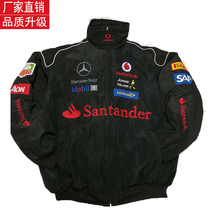 F1 racing suits Academy style European and American casual coat vintage cotton cotton cotton jacket personality wind full embroidery