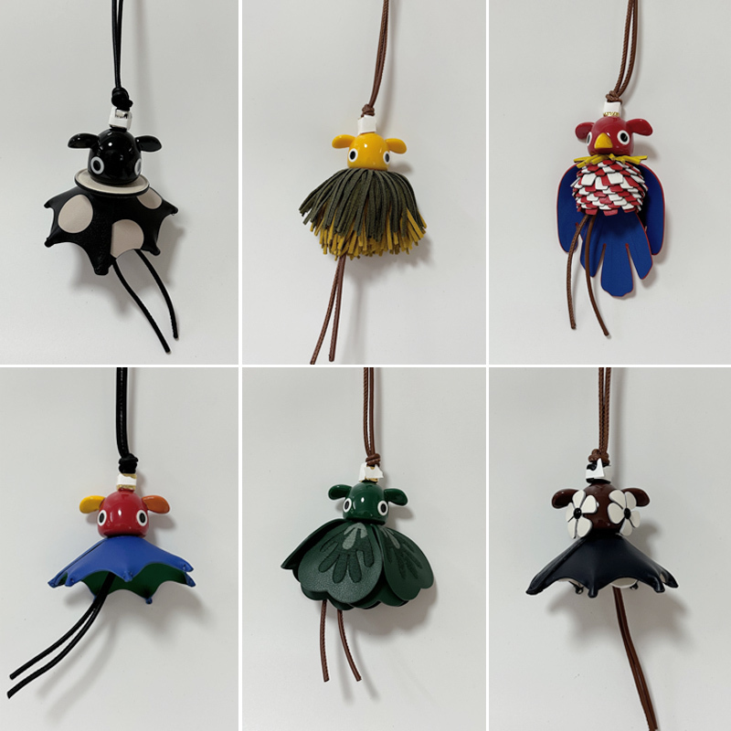 2025 Little Elf Didibo Bobo Haohao Xiaoyu Genuine Leather Pendant Suitable for Loewe Bag Charms