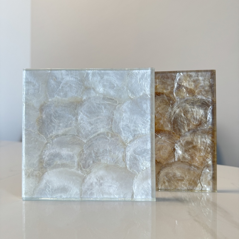 Natural Shell Glass Double-Layer Laminated Art Glass Partition for Home Villa Living Room Entrance Foyer Screen Natural Shell Glass Double-Layer Laminated Art Glass Partition for Home Villa Living Room Entrance Foyer Screen