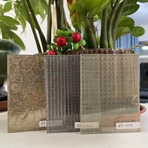 Single sheet clip silk clip silk glass living room light and luxurious entrance partition Custom art screen 5mm Hotel mobile door