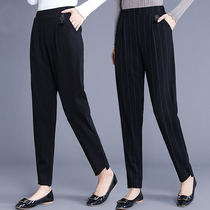 Han - feng pants in autumn and winter 2018 new Harlen pants female Han edition loose warm black radish casual trousers