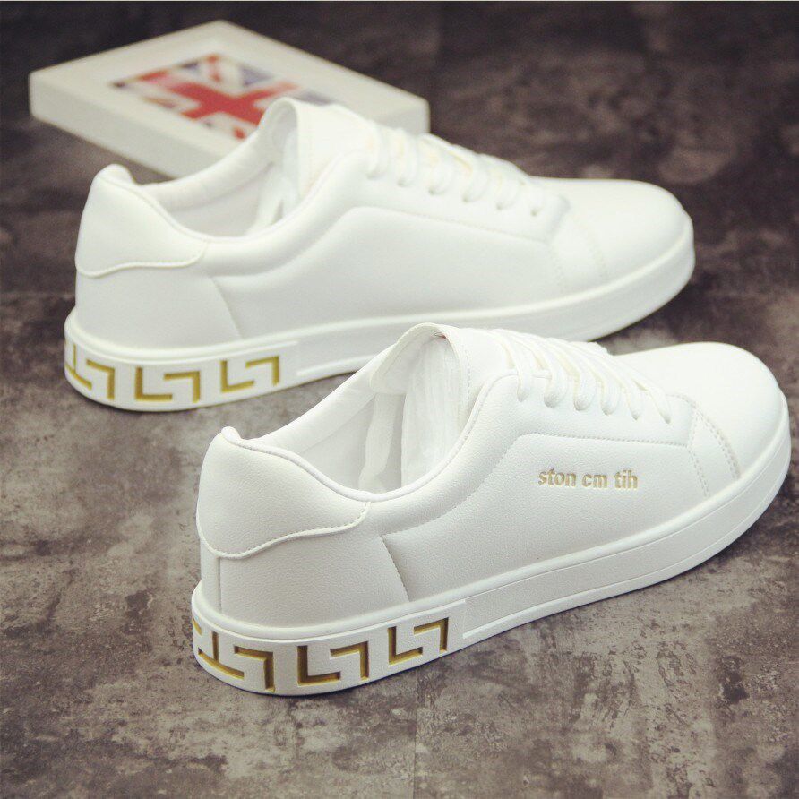 Tide brand small white shoes Joker men's 2021 new spring Korean version of personality white increased lovers shoes tide shoes