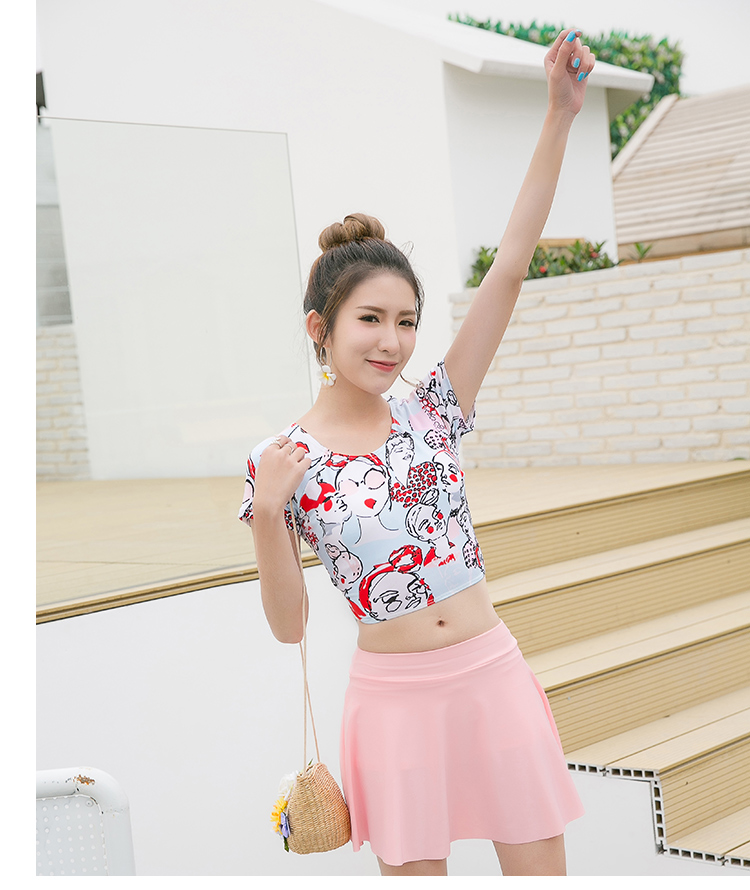 Phiên bản Hàn Quốc của đồ bơi trẻ em lớn 12-13-14-15-16 tuổi nữ sinh chia váy váy đồ bơi thanh niên - Bộ đồ bơi hai mảnh đồ bơi 2 mảnh trẻ em