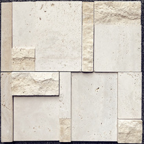 Travertine mosaic natural marble retro background wall stickers entrance bar door headstone mosaic tiles retro