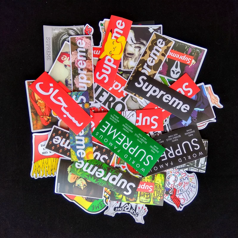 100 Logo dán cây guitar sticker hành lý xe đẩy du lịch skateboard Tide thương hiệu máy tính xách tay điện thoại di động - Phụ kiện máy tính xách tay