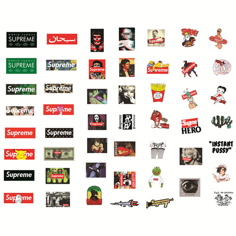 100 Logo dán cây guitar sticker hành lý xe đẩy du lịch skateboard Tide thương hiệu máy tính xách tay điện thoại di động - Phụ kiện máy tính xách tay miếng dán laptop acer