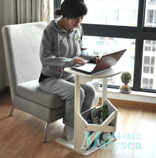 Creative Fields Garden Style Simple Notebook Computer Desk Sofa Bedside Table Edge A Few Coffee Table Small Desk Magazine Racks