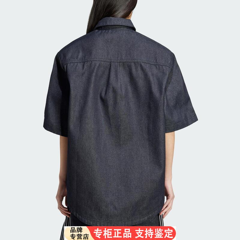 Adidas/Adidas Official Authentic Clover Women's Loose Lapel Sports Short-Sleeved Shirt Jj3146