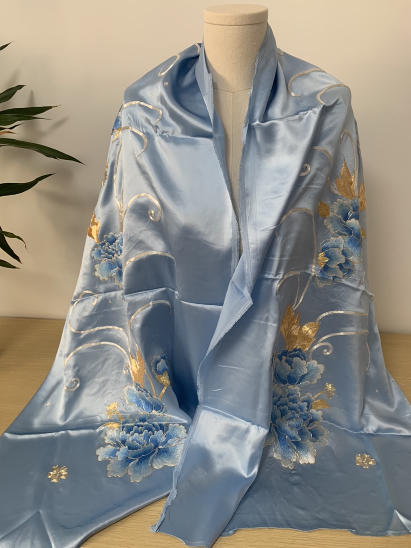 Silk embroidery disc embroidered shoulder embroidered shawl shawl embroidered scarf scarf embroidered silk