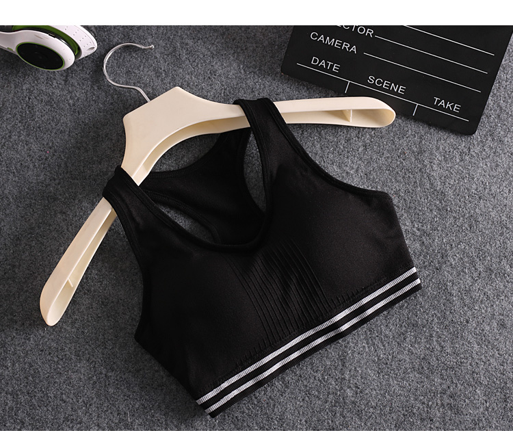 Mùa hè áo ngực thể thao mà không có vòng thép tập thể dục cô gái chuyên nghiệp thu thập yoga vest chống sốc chạy thể thao đồ lót ao lot the thao