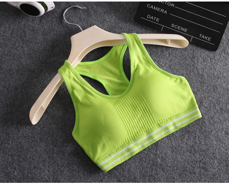 Mùa hè áo ngực thể thao mà không có vòng thép tập thể dục cô gái chuyên nghiệp thu thập yoga vest chống sốc chạy thể thao đồ lót ao lot the thao