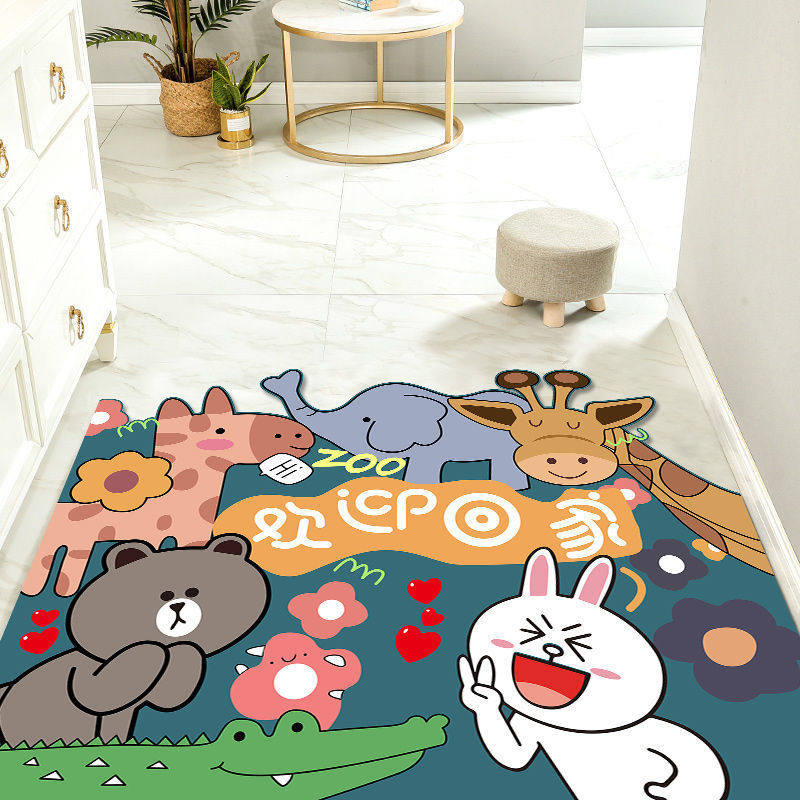 Entrance Doormat Cartoon Floor Mat Doorway Genguan Kitchen Mat can cut Carpet Children's house Ins cute for home